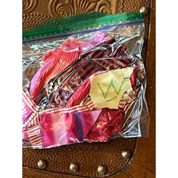 Lot of 16 Vintage Barbie Doll Clothing. Pants lot. Reds Pinks Flared Stripes - Picture 2 of 6